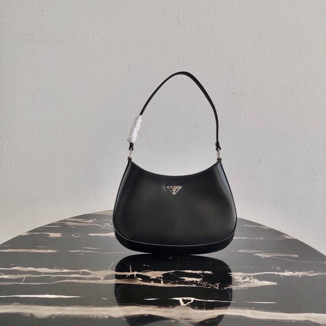 Prada Cleo Brushed Leather Shoulder Bag