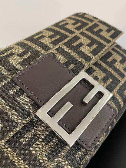 Fendi Baguette FF Jacquard Fabric Bag