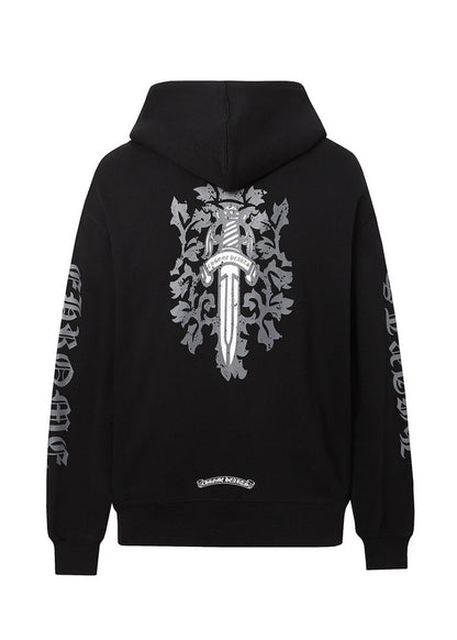 Chrome Hearts Zip-Up Hoodie "Black-Grey-White"