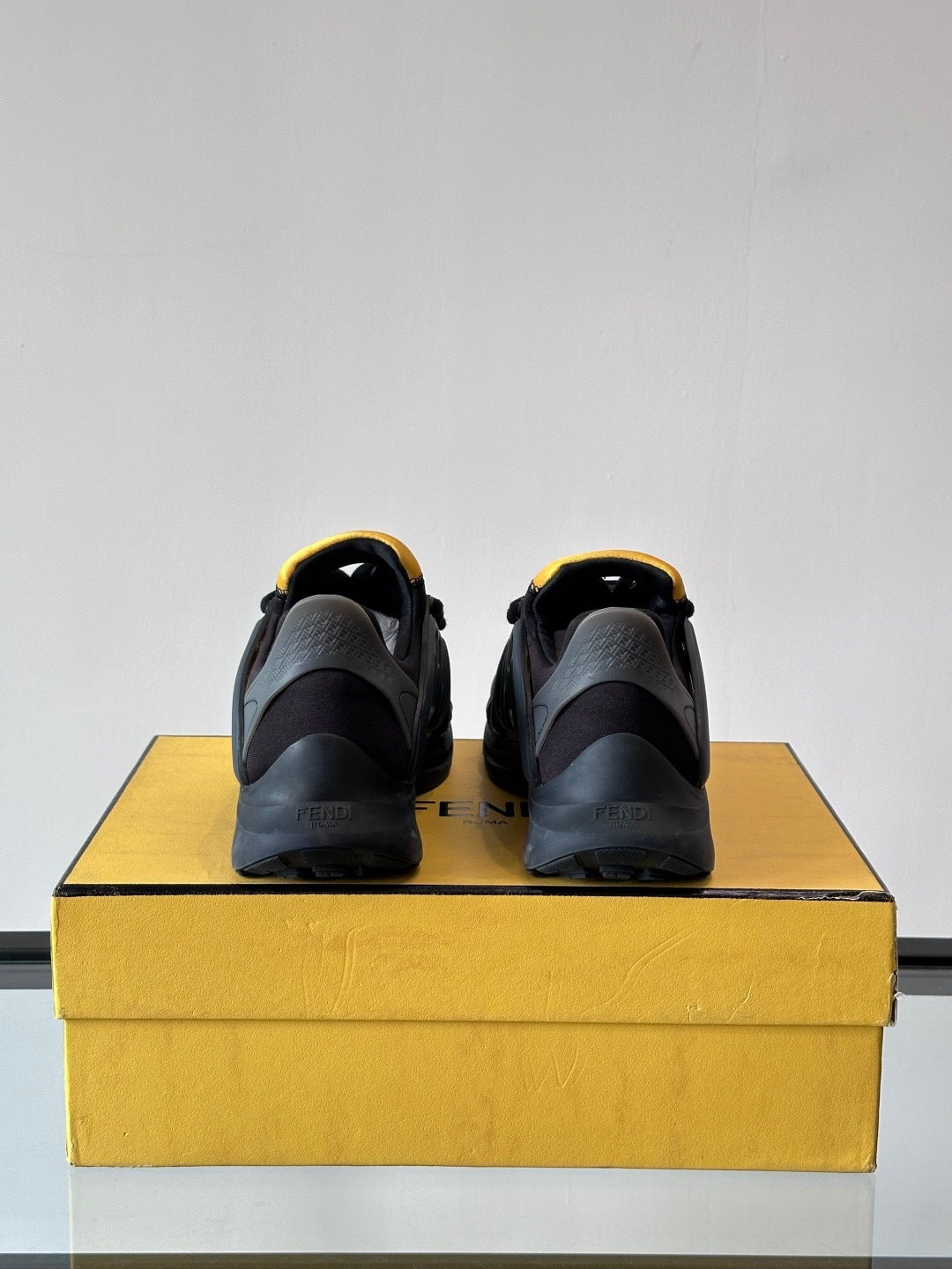 Fendi Tag Sneaker "Black-Yellow-Grey"