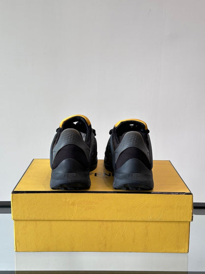 Fendi Tag Sneaker "Black-Yellow-Grey"