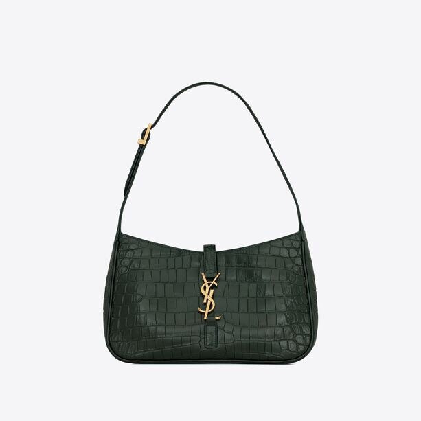 Saint Laurent Le 5 a 7 in Crocodile-Embossed Leather