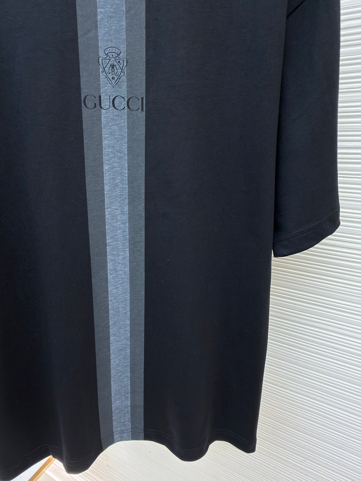 Gucci Cotton T-shirt with Muted Web "Black"