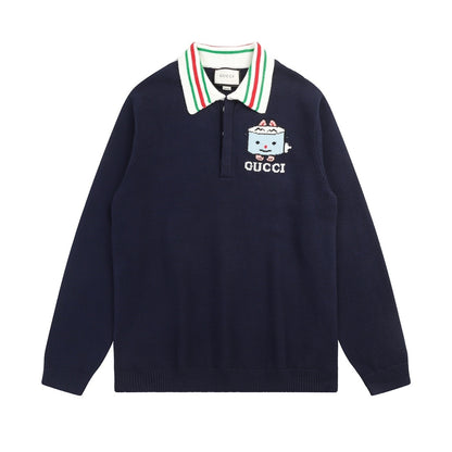 Gucci Polo Sweater "Navy Blue"