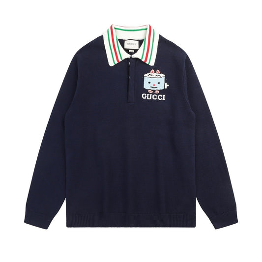 Gucci Polo Sweater "Navy Blue"