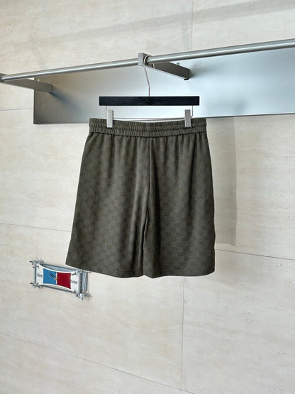 Gucci GG Jersey Jacquard Shorts "Forest Green"