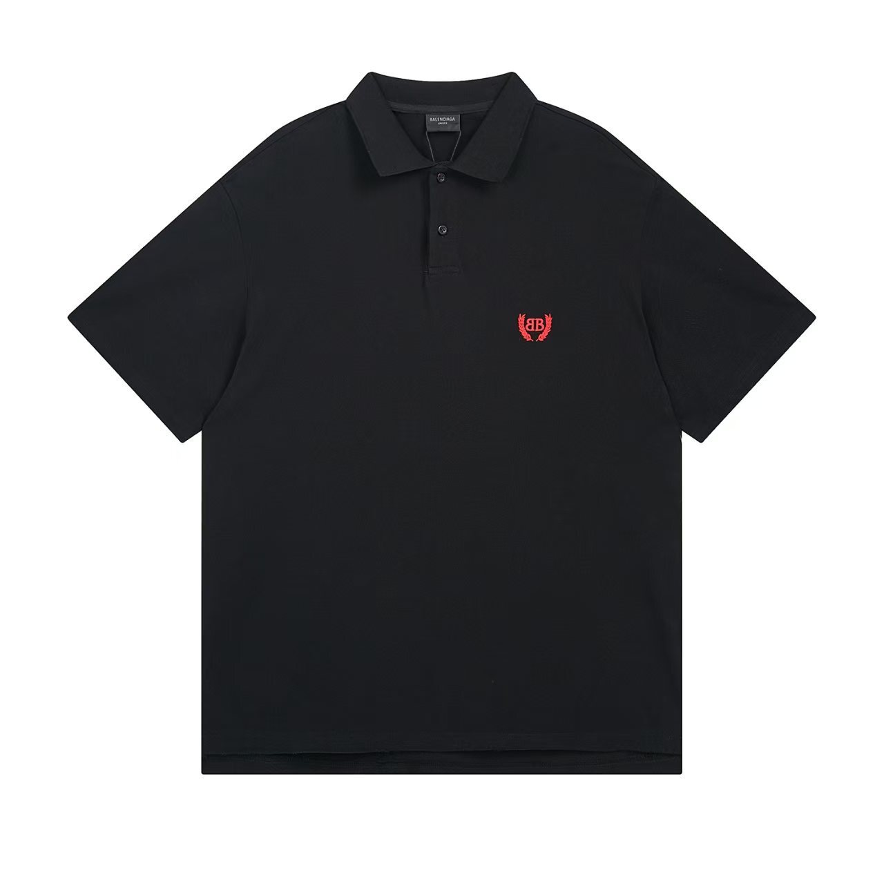 Balenciaga Laurel Polo T-Shirt "Black-Red"