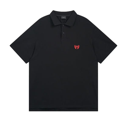 Balenciaga Laurel Polo T-Shirt "Black-Red"