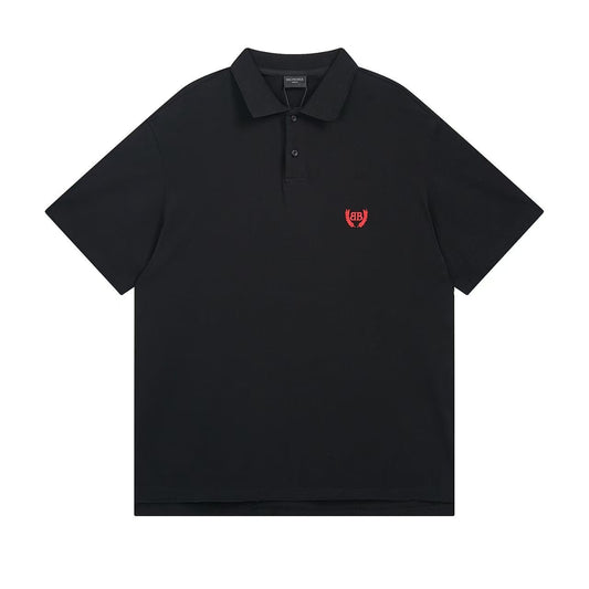 Balenciaga Laurel Polo T-Shirt "Black-Red"