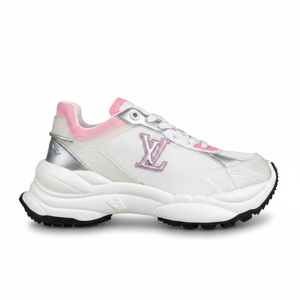 Louis Vuitton Run 55 "White-Silver-Pink"