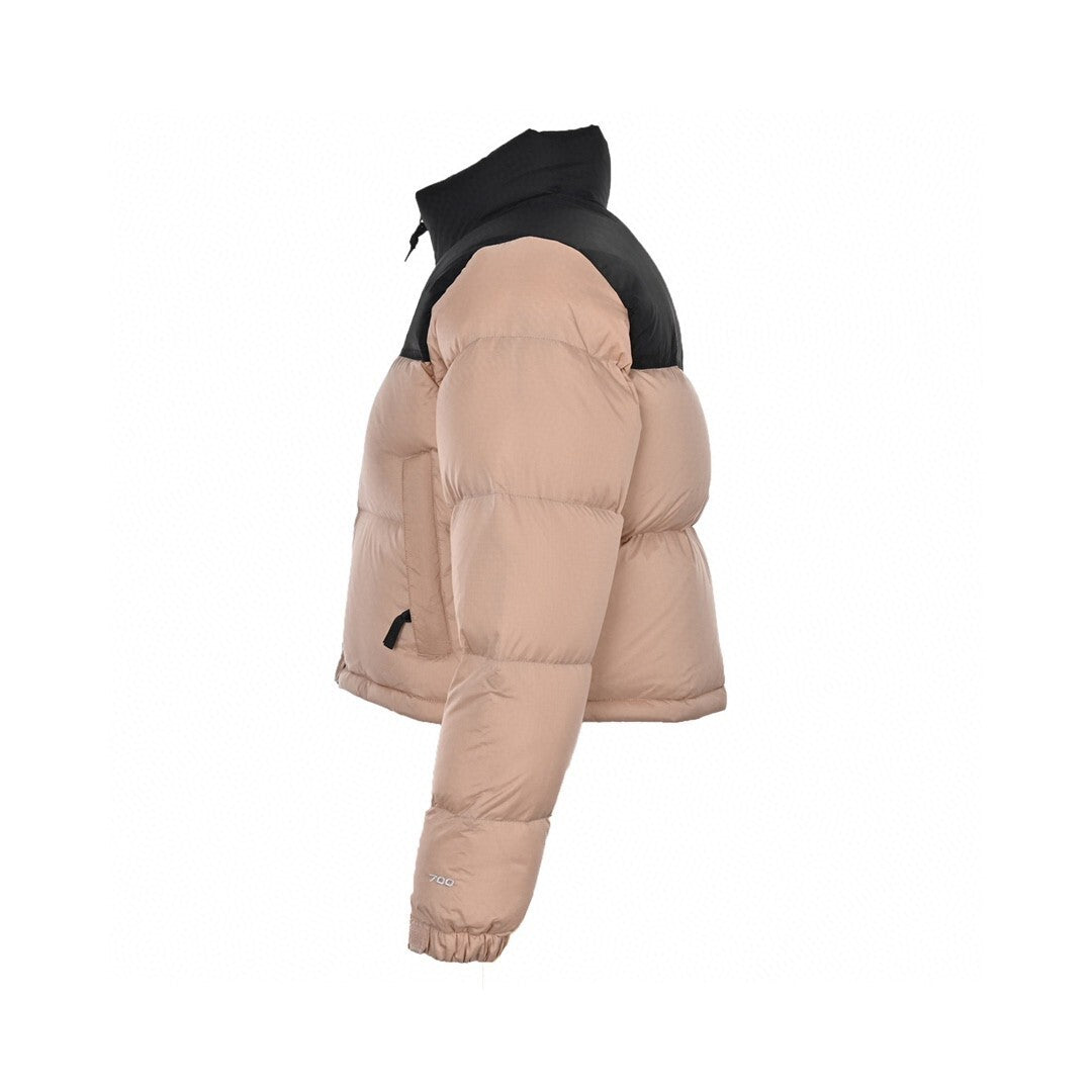 The North Face 700 Short Down Jacket "Peach Beige-Black"
