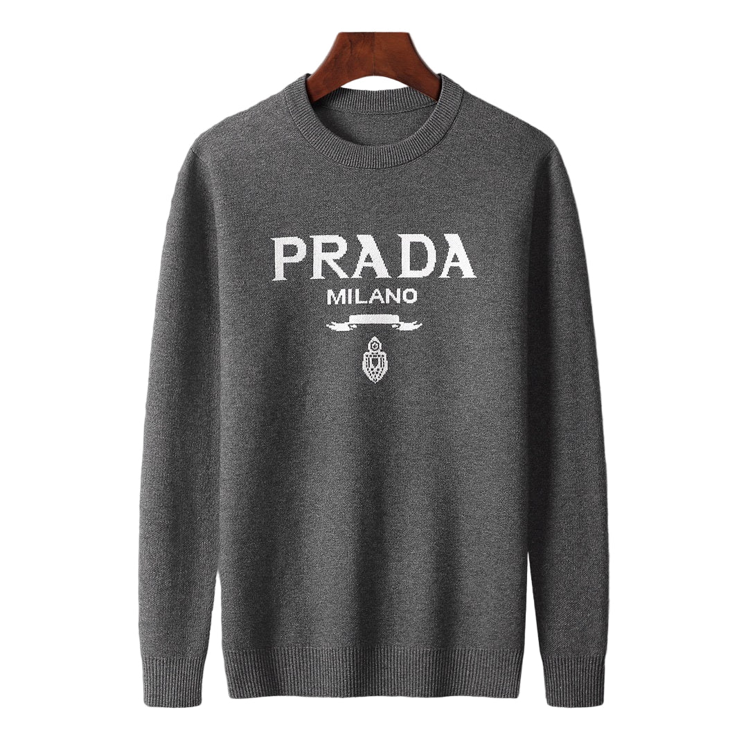 Prada Intarsia Sweater "Grey"
