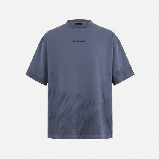 Balenciaga Back T-Shirt "Faded Dark Blue-Black"