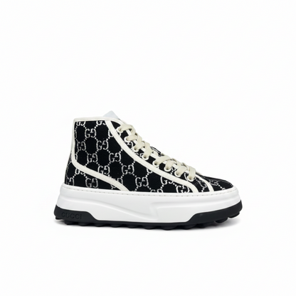 Gucci Tennis 1977 High-Top "Black-White Monogram"