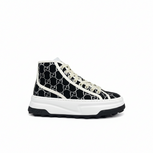 Gucci Tennis 1977 High-Top "Black-White Monogram"