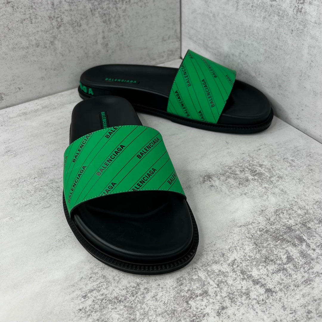 Balenciaga Slides "Black-Green"
