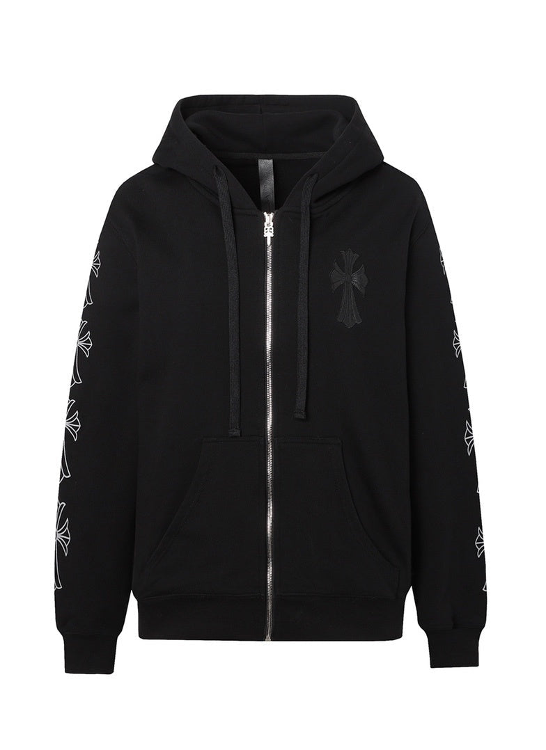 Chrome Hearts Zip-Up Hoodie "Black"