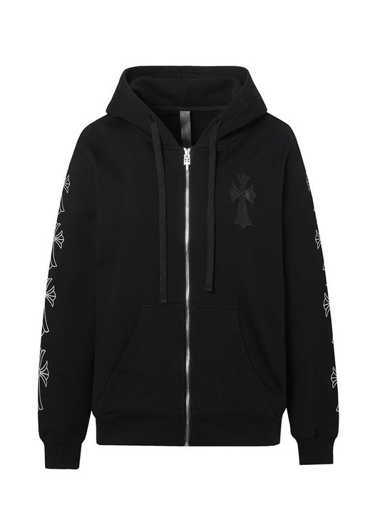 Chrome Hearts Zip-Up Hoodie "Black"