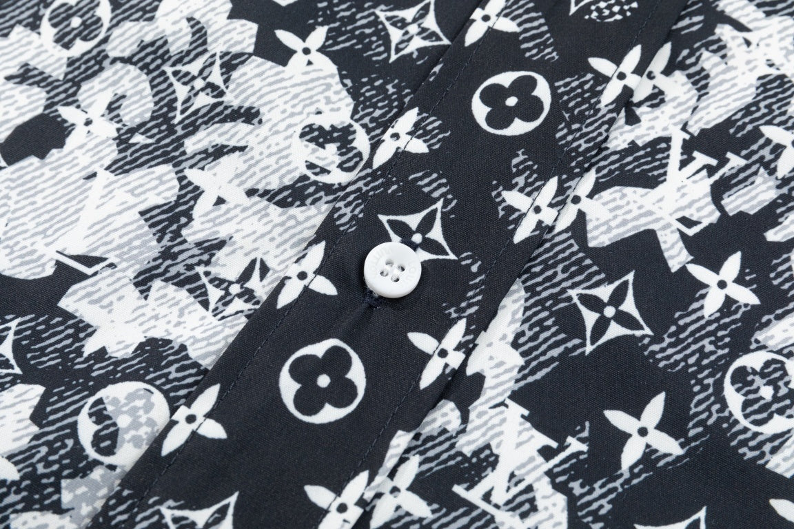 Louis Vuitton Monogram Shirt "Black-White-Grey"