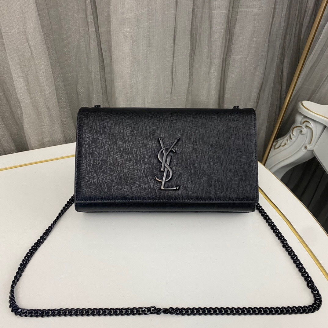 Saint Laurent Kate Medium in Grain De Poudre Embossed Leather