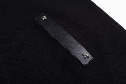 Louis Vuitton Knit Blouson with Leather Details "Black"