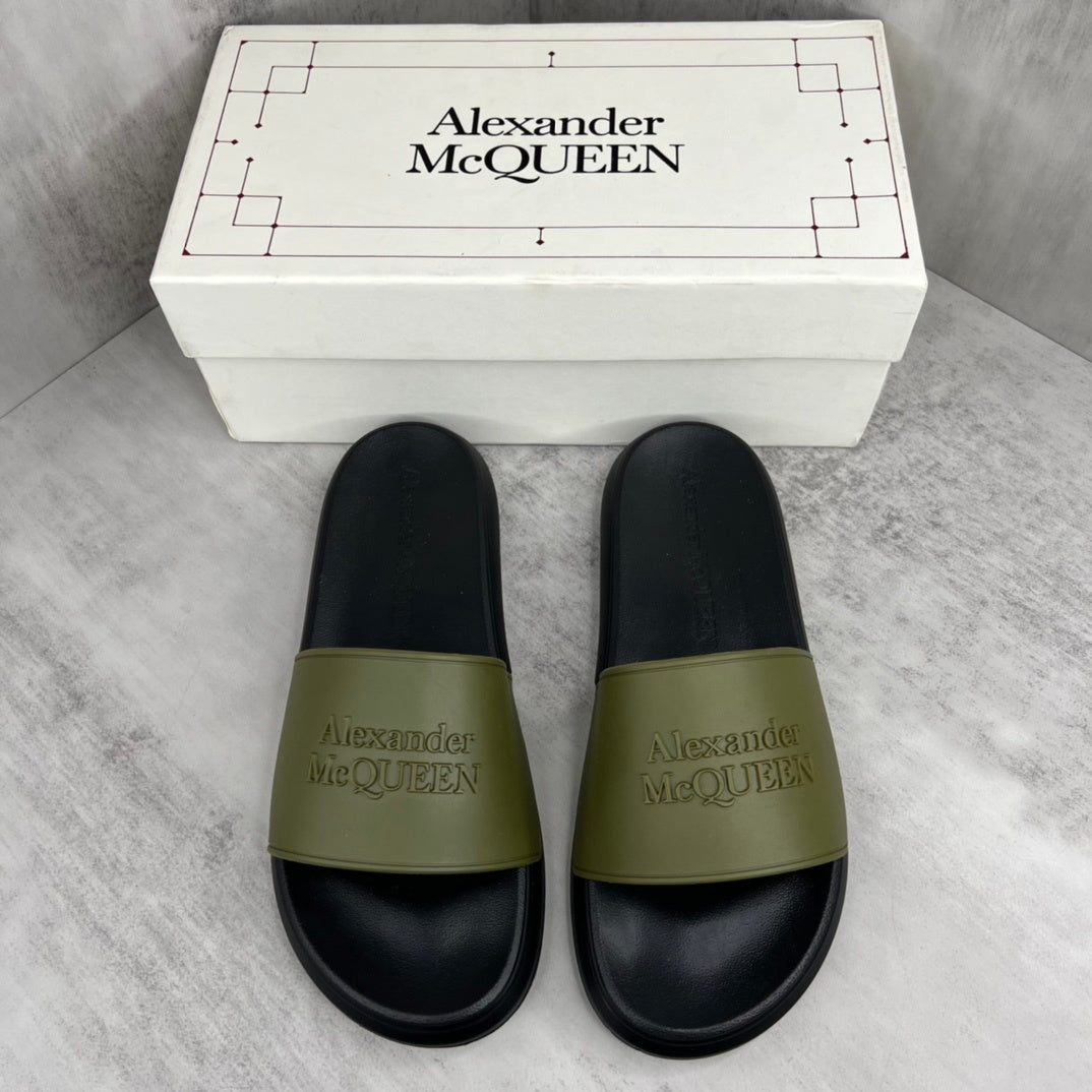 Alexander McQueen Slides "Green-Black"