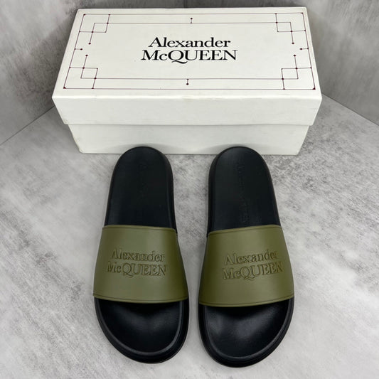 Alexander McQueen Slides "Green-Black"