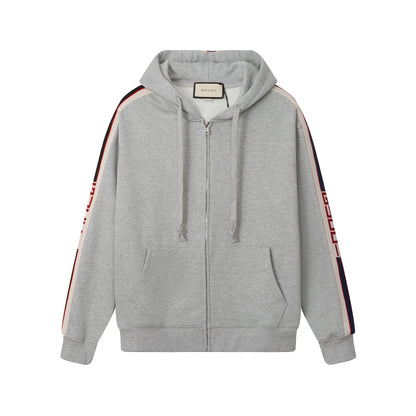 Gucci Zip-Up Hoodie "Grey"