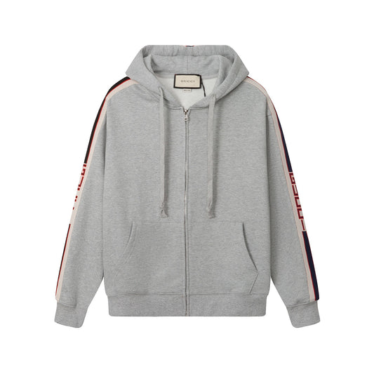Gucci Zip-Up Hoodie "Grey"