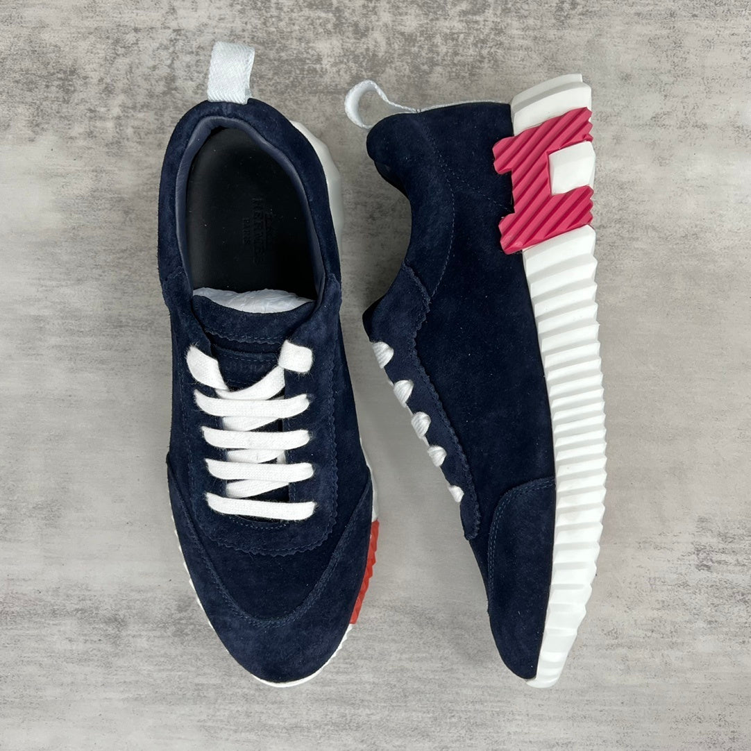Hermes Bouncing Sneakers "Navy Blue Suede"