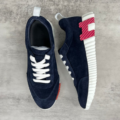 Hermes Bouncing Sneakers "Navy Blue Suede"