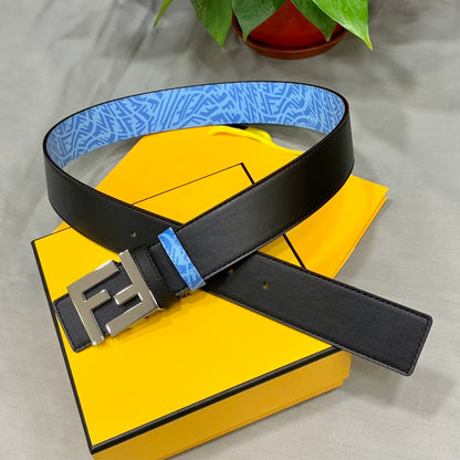 Fendi x Sarah Coleman Fisheye Logo Belt "Black-Blue"