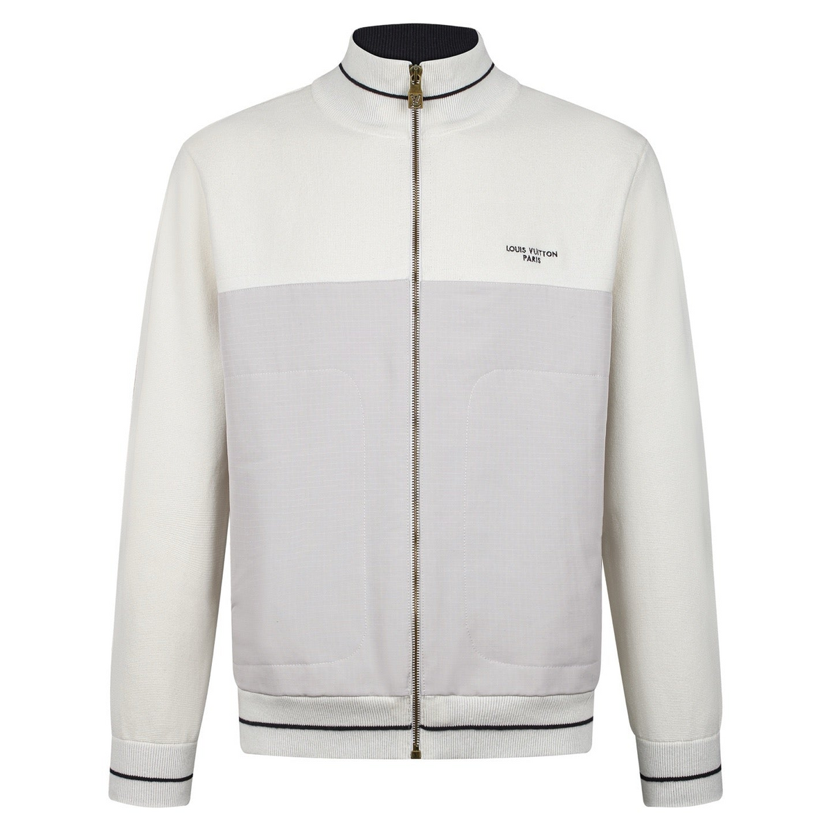 Louis Vuitton Hybrid Knit Tracksuit Top "Milk White"