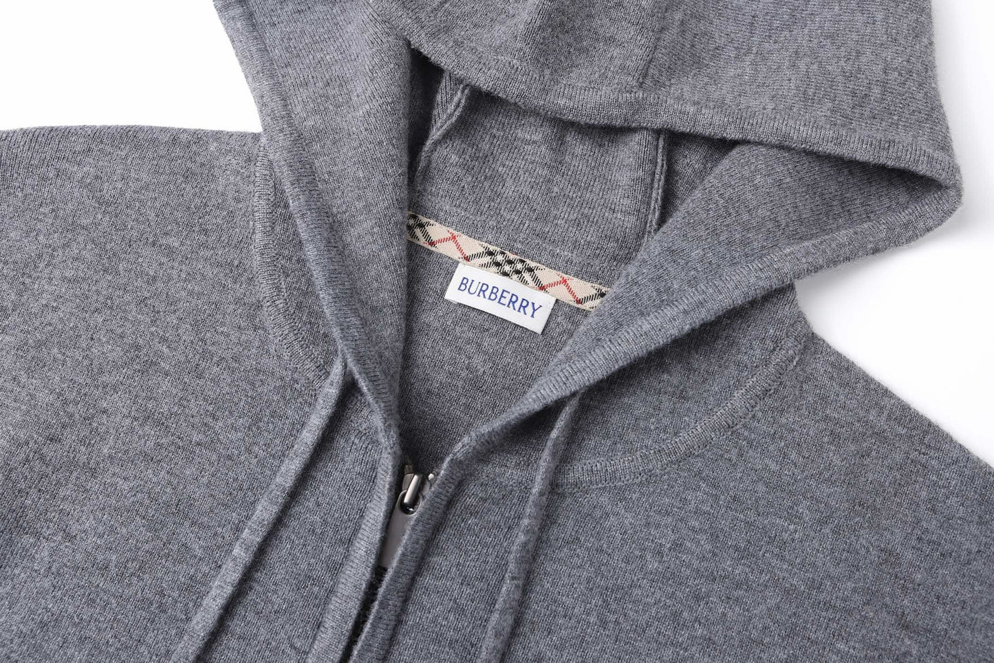 Burberry Cashmere Blend Zip Hoodie "Grey"