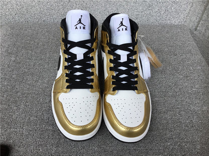 Air Jordan 1 Mid SE "Gold-Black-White"