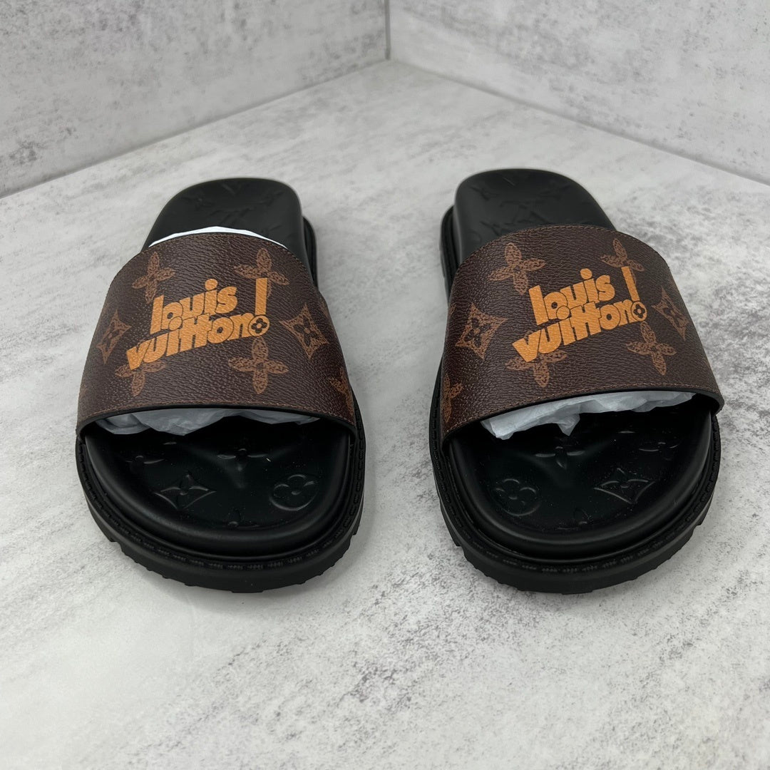 Louis Vuitton Slides "Brown-Black"