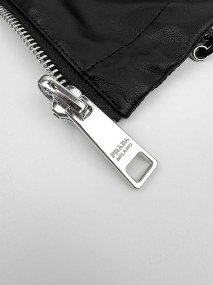 Prada Reversible Nappa Leather and Re-Nylon Jacket "Black"