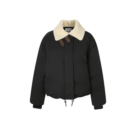 Loewe Shearling-Trimmed Down Jacket "Black"