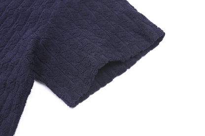 Dior Oblique T-Shirt "Navy Blue Terry Cotton"
