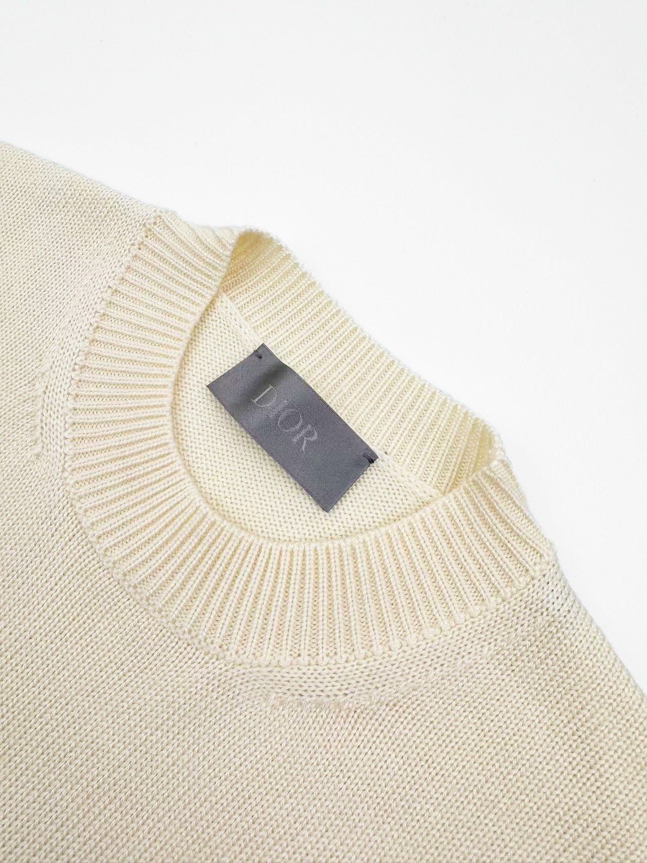 Dior Ribbon Sweater "White Wool Jersey"
