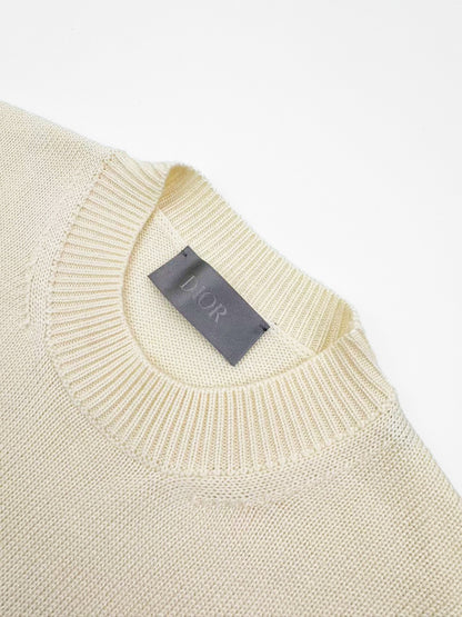 Dior Ribbon Sweater "White Wool Jersey"