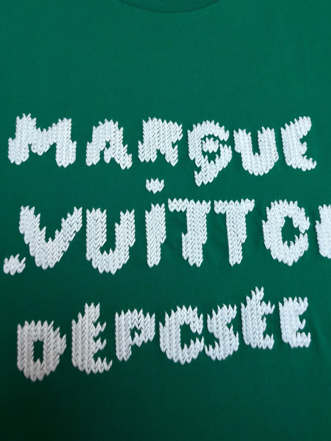Louis Vuitton Embroidered Signature Short-Sleeved T-Shirt "Vibrant Green"