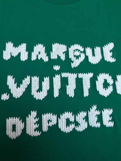 Louis Vuitton Embroidered Signature Short-Sleeved T-Shirt "Vibrant Green"