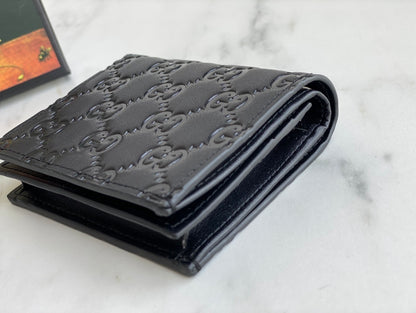Gucci GG Embossed Leather Card Case Wallet