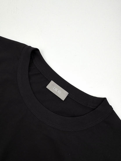Dior Ribbon T-Shirt "Black Cotton Jersey"
