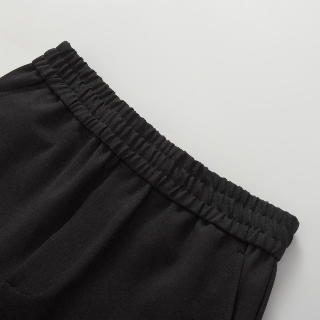 Prada Cotton Fleece Joggers with Re-Nylon Details "Black"