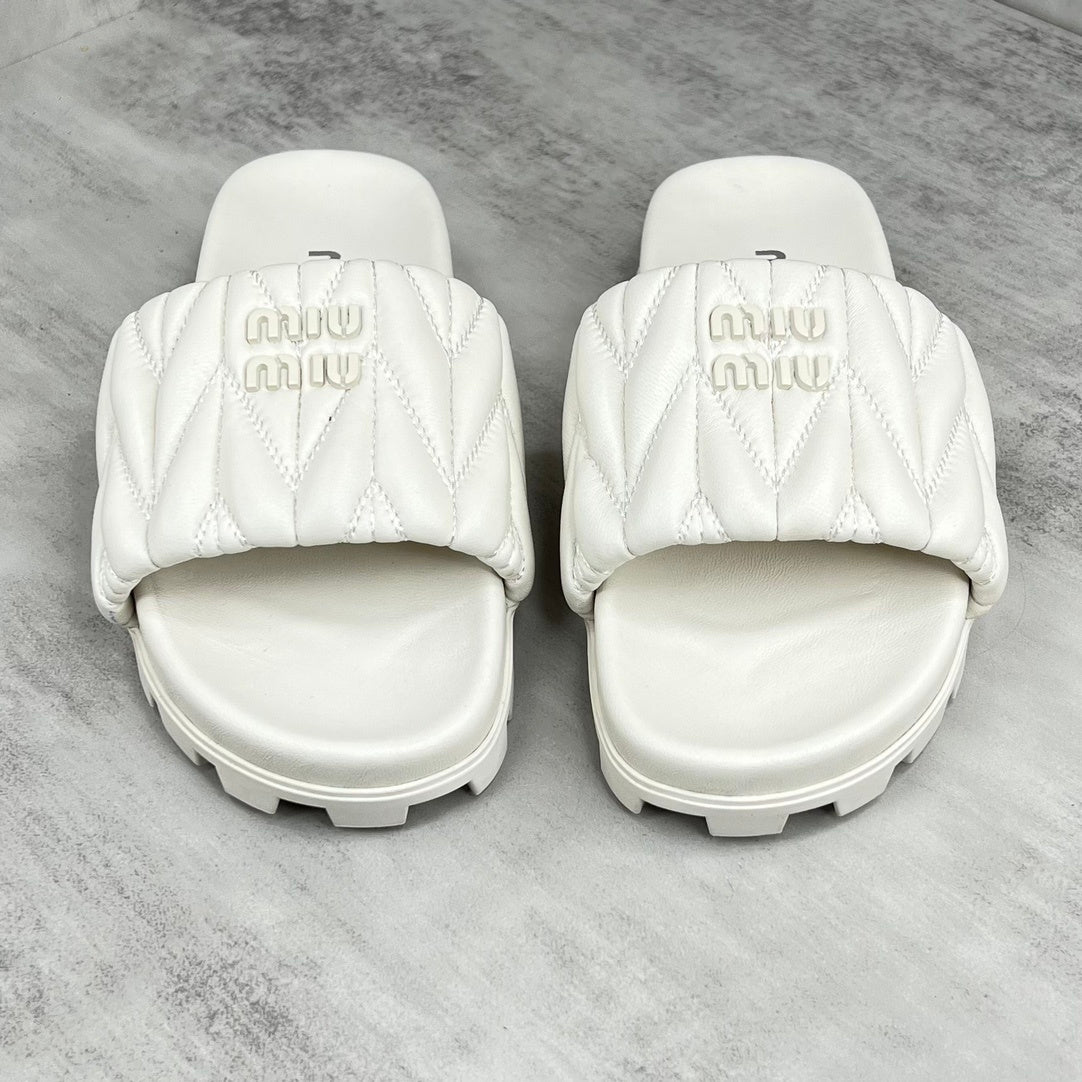 Miu Miu Slides "White"