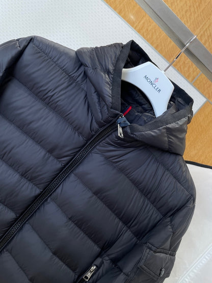 Moncler Galion Hooded Short Down Jacket "Black"