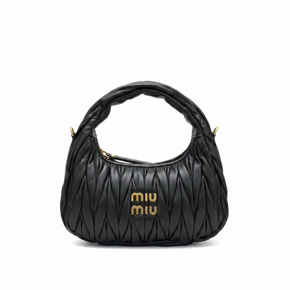 Miu Miu Wander Matelassé Nappa Leather Hobo Bag