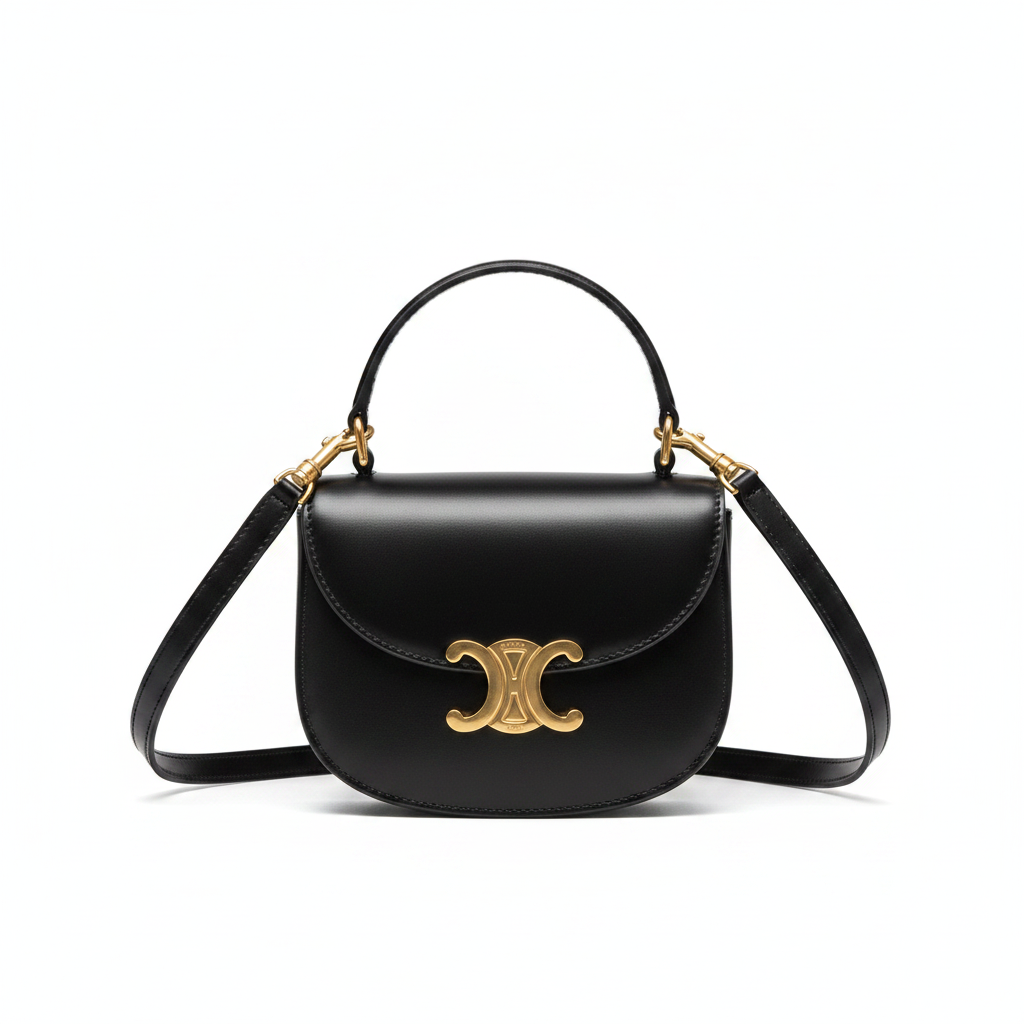 Celine Mini Besace Clea in Shiny Calfskin